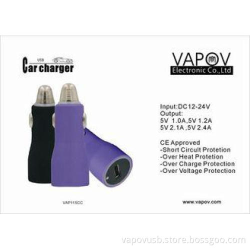 CE FCC Single USB Car Charger 2.4 A For Apple, Android mobi